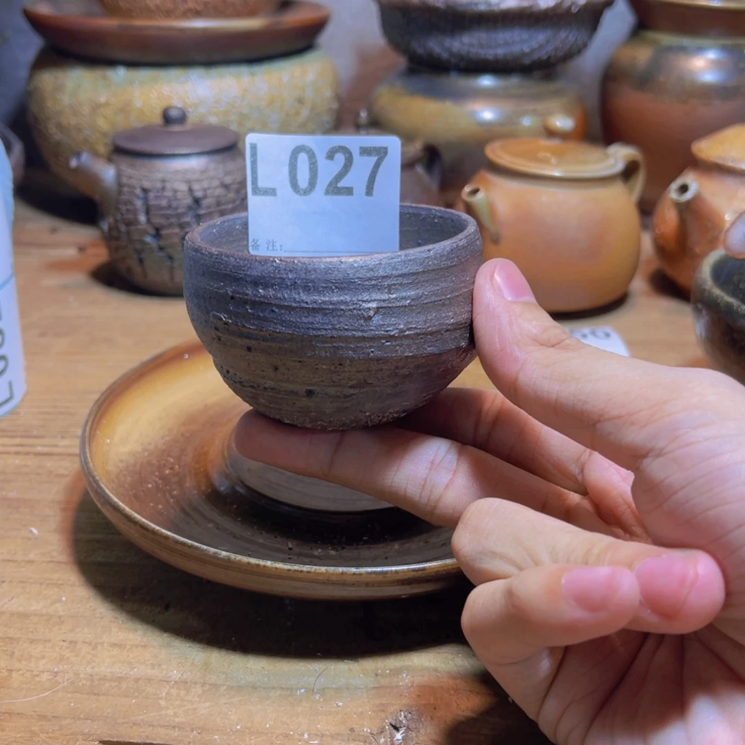 纯手工制作工艺（柴烧）裸烧纯手工制作柴烧杯027