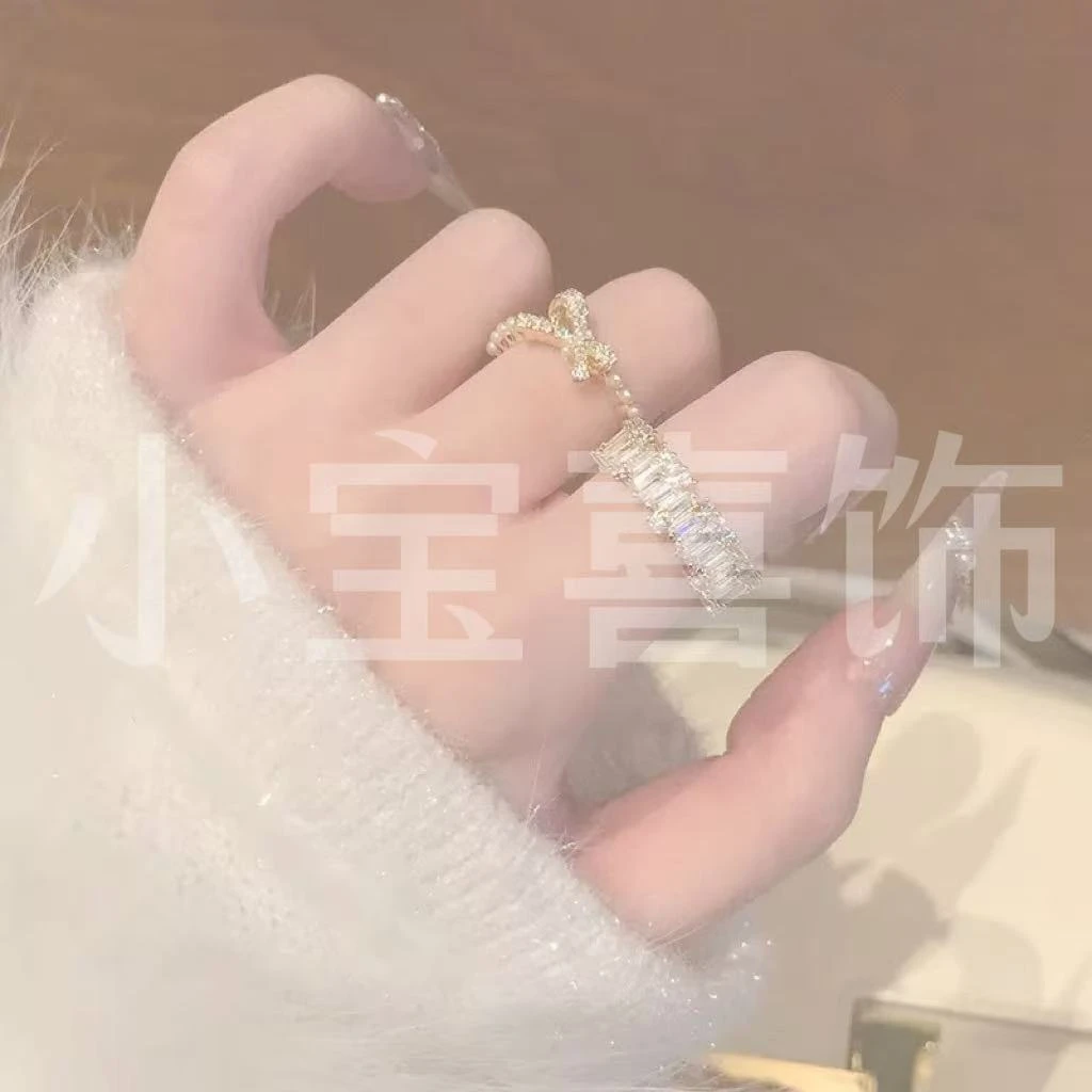 铜合金戒指 铜合金 甜美风活口日韩指环小众甜美精美可爱