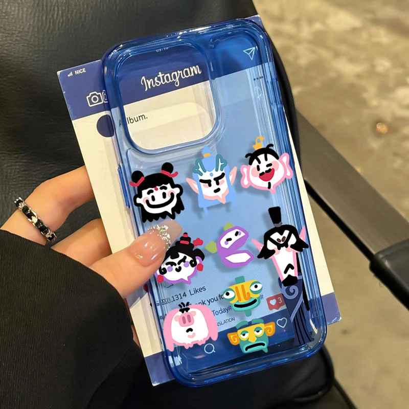 哪吒全家福适用iPhone16苹果14_15PROMAX软13手机壳12防摔11卡通X