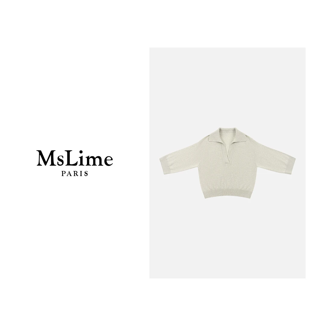 王嬛嬛MsLime25年新【绒情】100%山羊绒简约百搭毛织上衣 HD2C0342