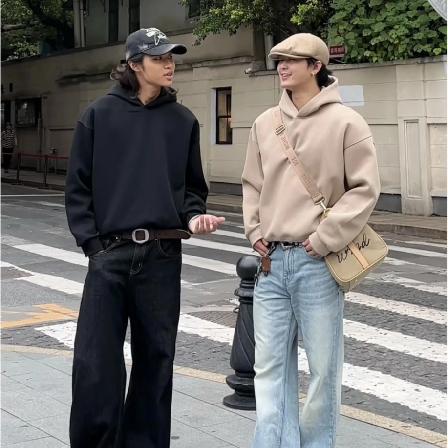 美式420克连帽卫衣秋季加厚卫衣常规款秋季时尚潮流保暖