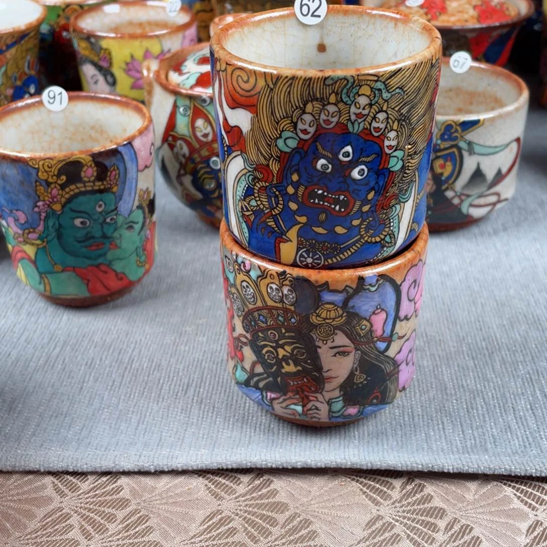 杯非**光手绘杯子大黑天