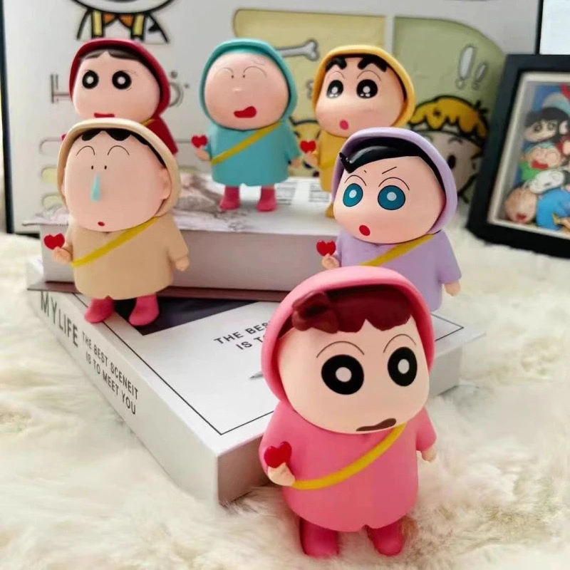 蜡笔小新 pvc实心手办 桌面摆件车载摆件