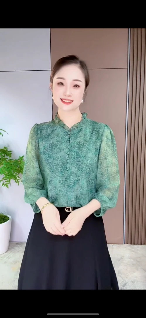 衬衣2025韩版女士气质夏季春夏印花洋气显瘦小衫
