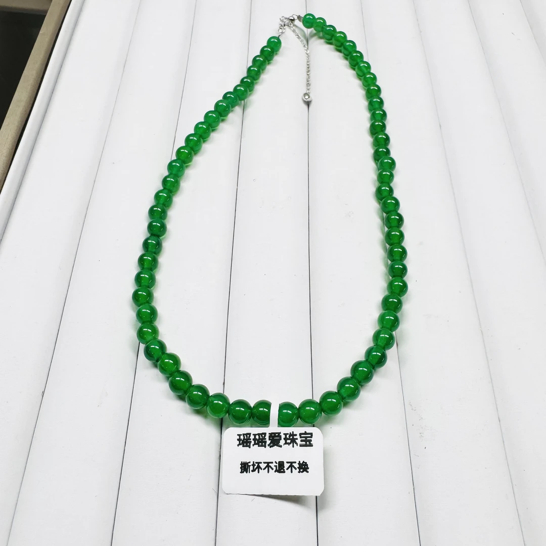 S925银天然玛瑙项链（6mm）3181