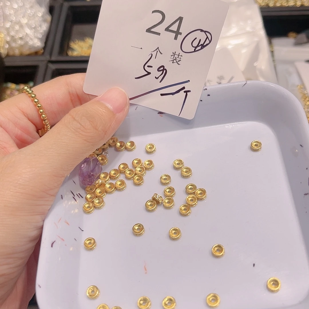 紫晶珠宝半成品银S925镀金镶嵌24