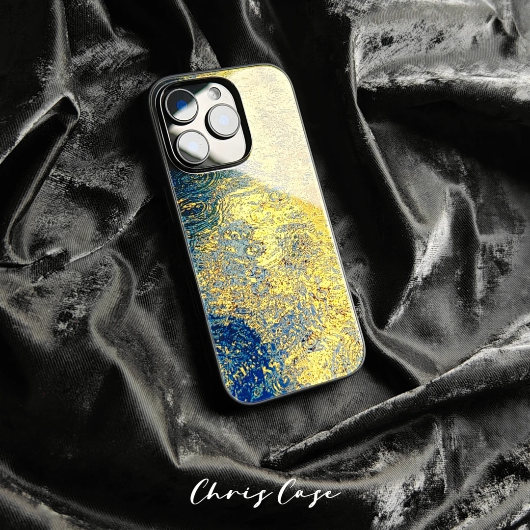 「水纹国色」新中式适用于苹果16promax/15pro 高级感手机壳 14pro