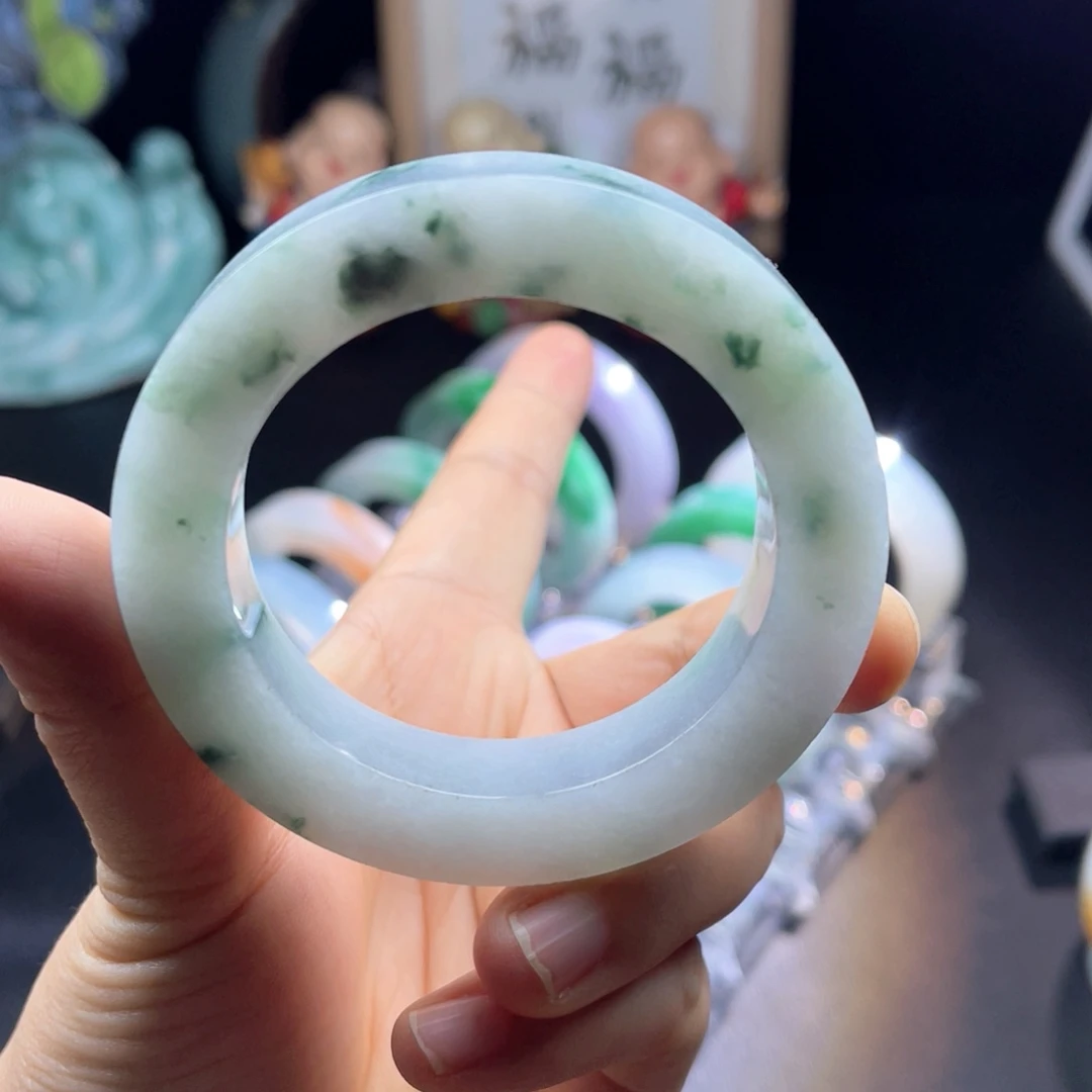 未镶嵌天然翡翠手镯定制定制翡翠