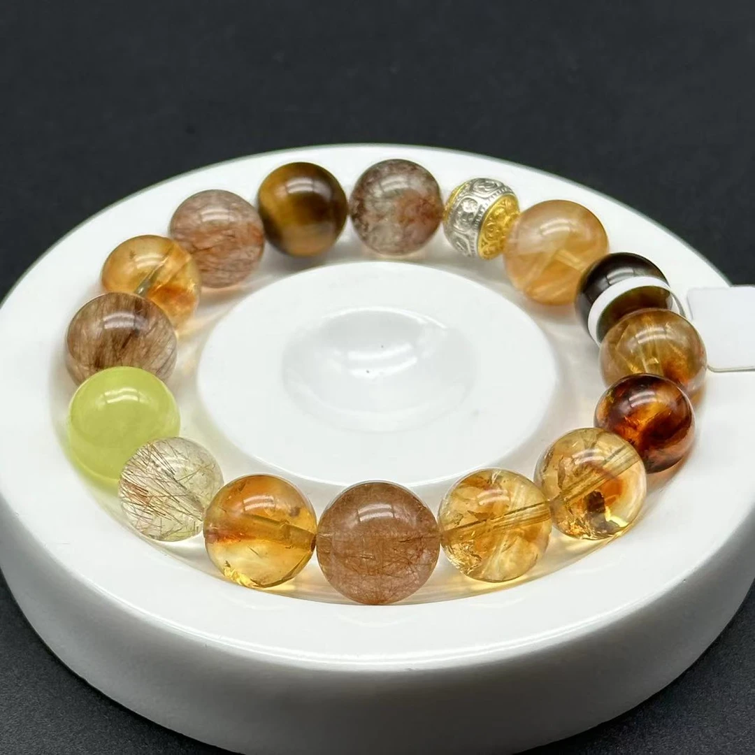 【老王好物优选】htcaf-173-天然多宝水晶手串多样性发一12mm