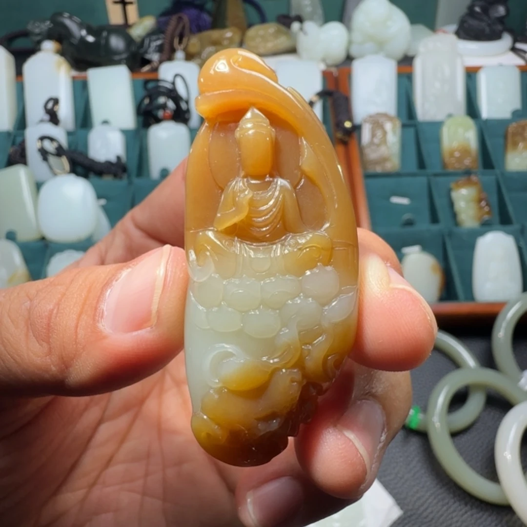 和田玉未镶嵌挂件