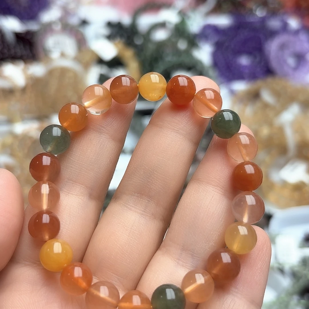 水晶手链未镶嵌兔毛水晶8+