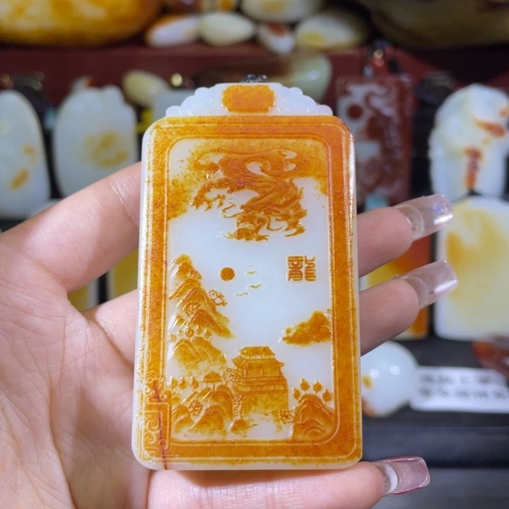 和田玉挂件未镶嵌孤***。