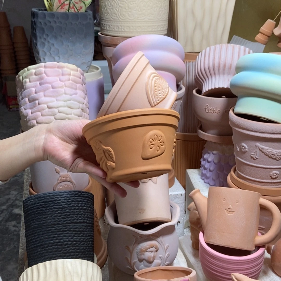 15×8水果矮盆 雾化+红陶2个