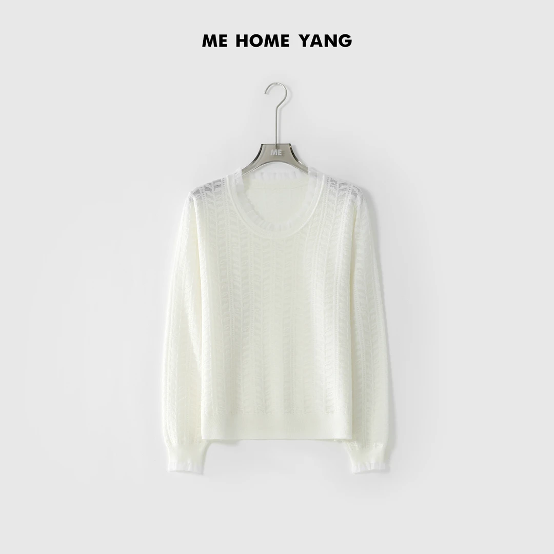 ME【松软麦穗】绵羊毛混纺松软轻盈亲肤显瘦百搭针织毛衣MESS0310