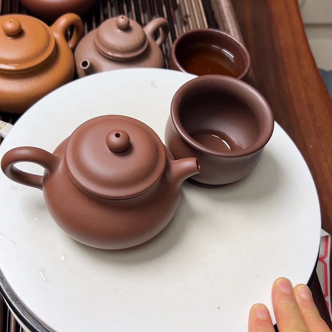 紫泥茶壶紫砂壶等传统