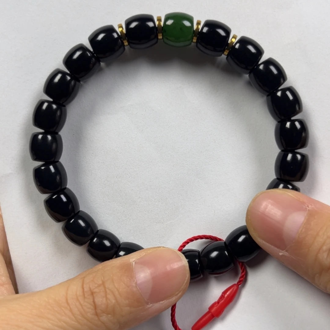 和田玉手链未镶嵌卡9直切珠宝级