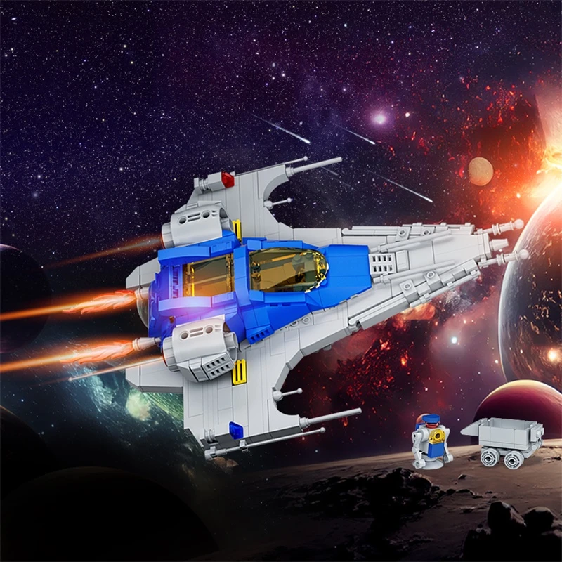 探索号太空飞船组装积木桌面摆件经典太空系列拼装宇宙飞船模型