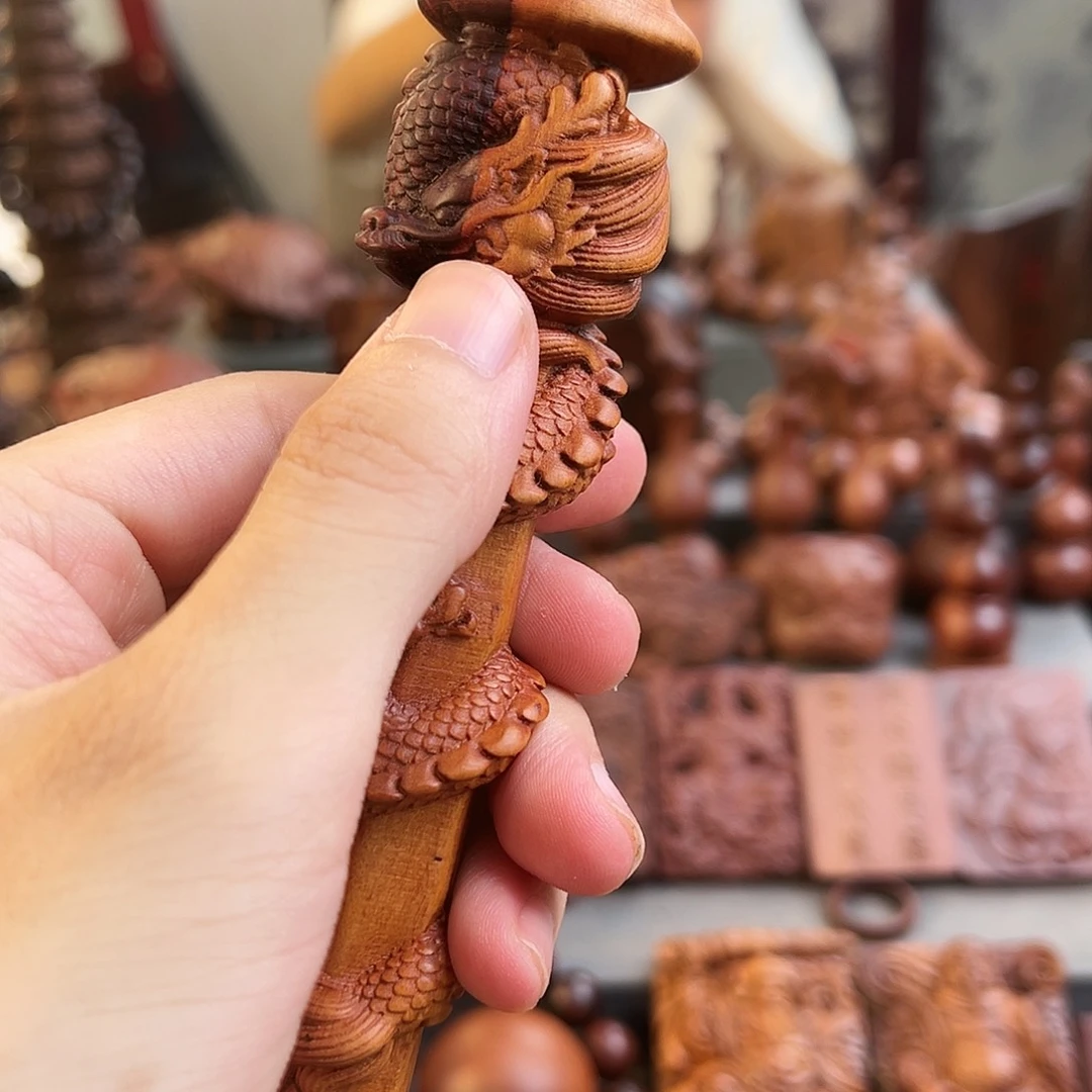 ʚ***ɞ枣木雷击枣木手把件