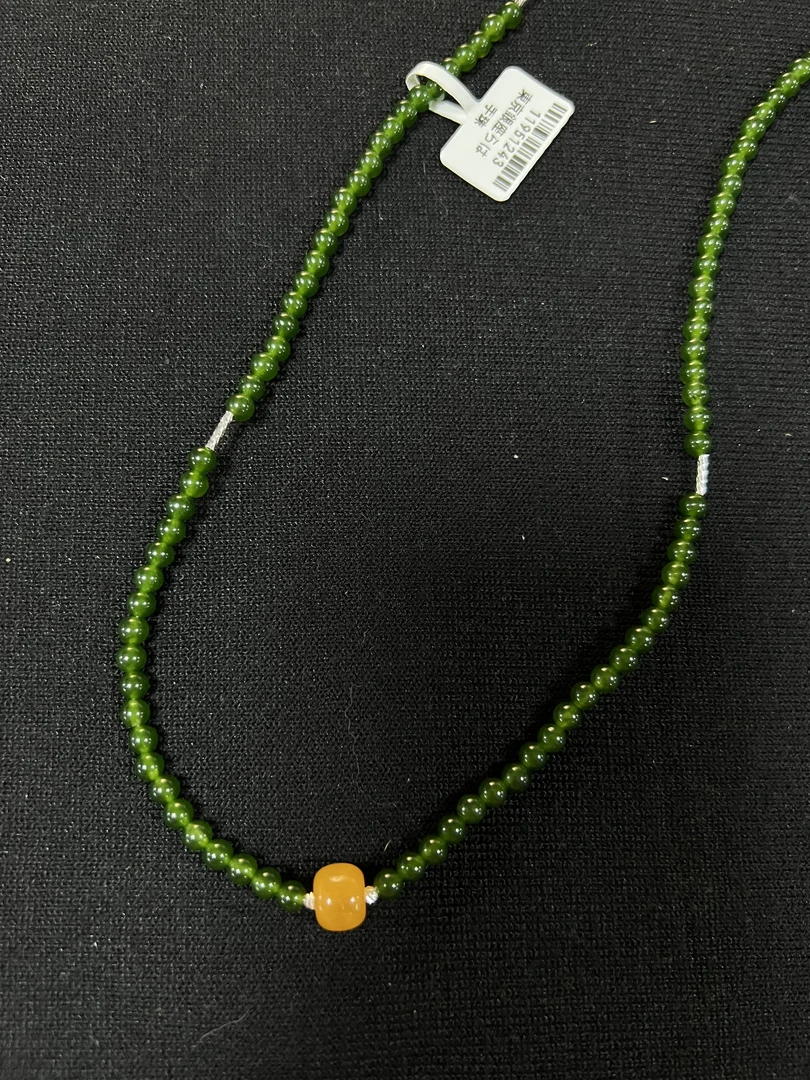 A1379蜜蜡琉璃项链