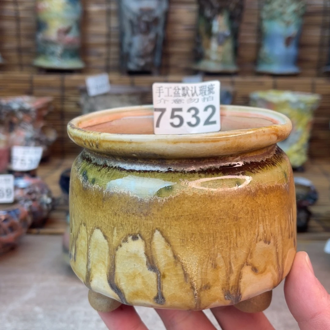 手工花盆默认瑕疵完美者勿拍