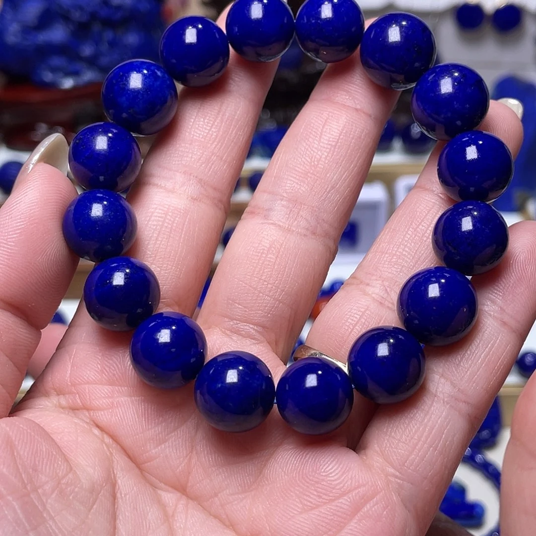 吐***皮青金石未镶嵌漏 精品13mm手串