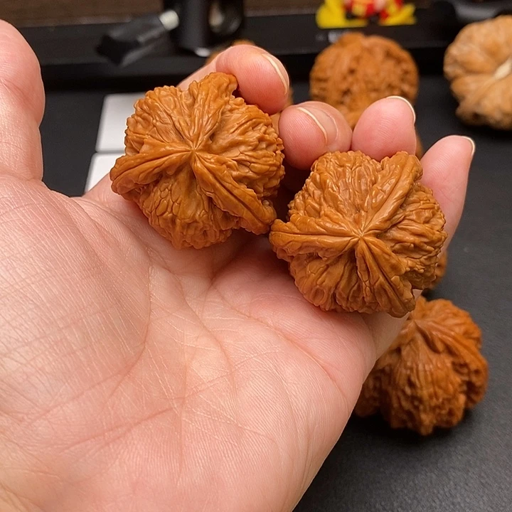 奔***头文玩核桃把件白奔