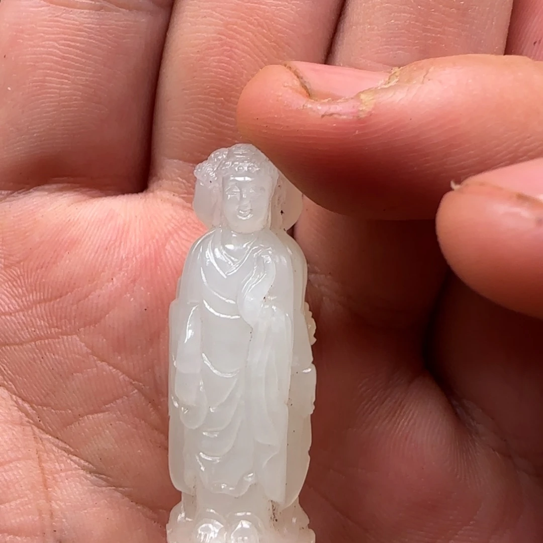 和田玉未镶嵌挂件茧**变