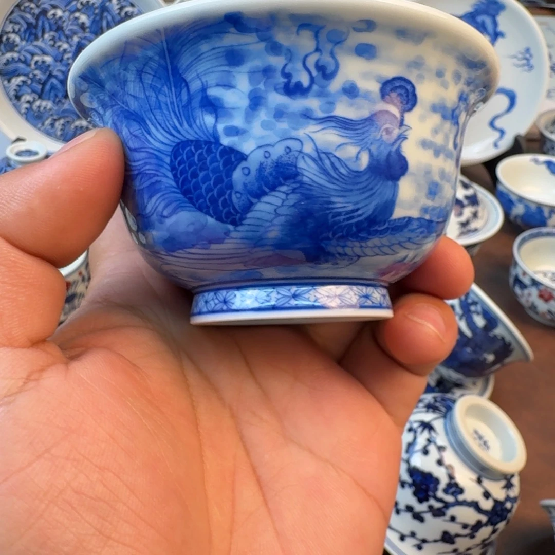 摆件凤凰压手手绘