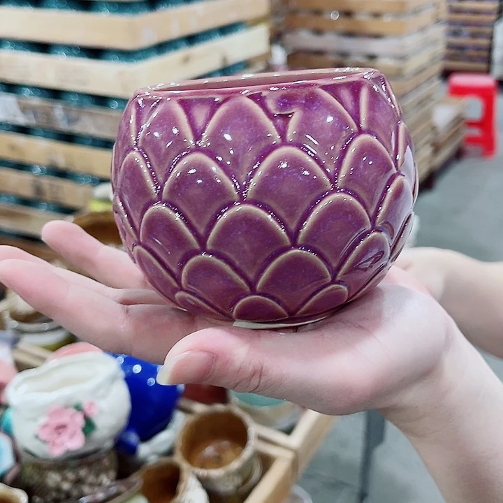 有孔，凑10元包邮陶瓷花盆发货！