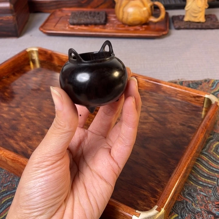 贡木紫光檀宣德炉