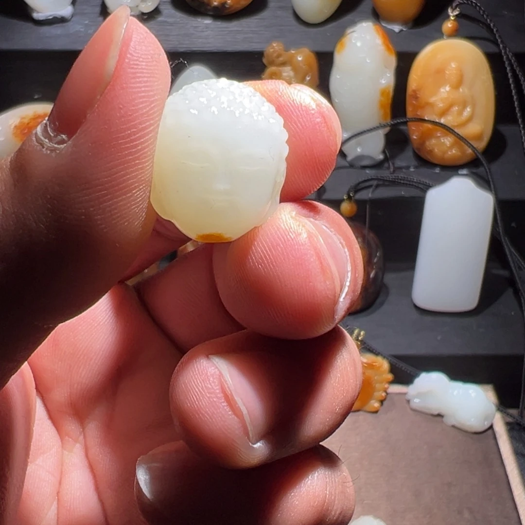 和田玉挂件未镶嵌干*