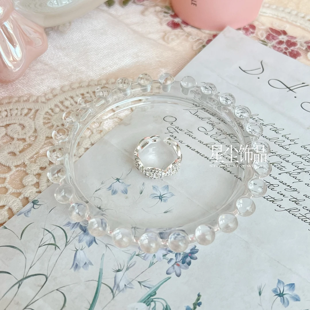 铜合金戒指 【小猪鼻】-满锆-JZ002