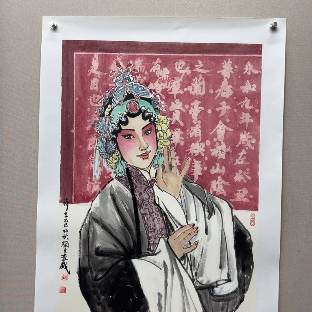 国画艺术家真人手绘
