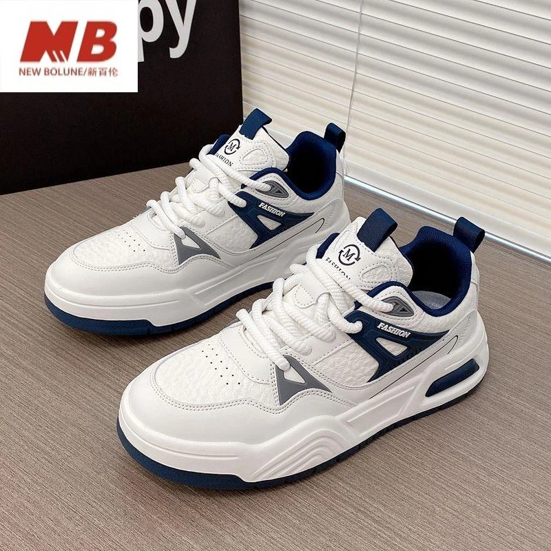 新百伦【奥莱撤柜】秋冬款帅气男士板鞋2025潮款皮面防水运动休闲