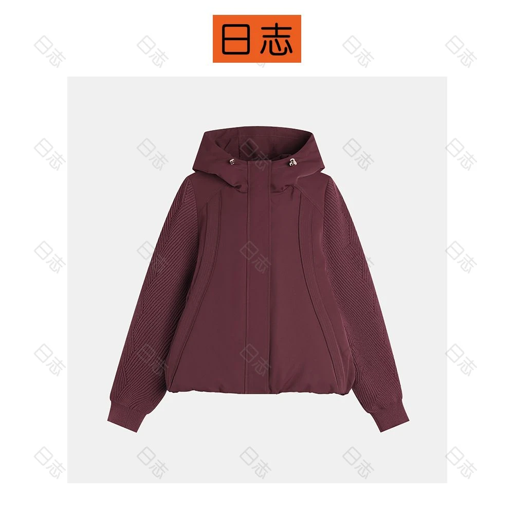 PIPO【现】鹅绒服短蓬松防风连帽时尚加厚秋冬保暖羽绒服DDS4Y613