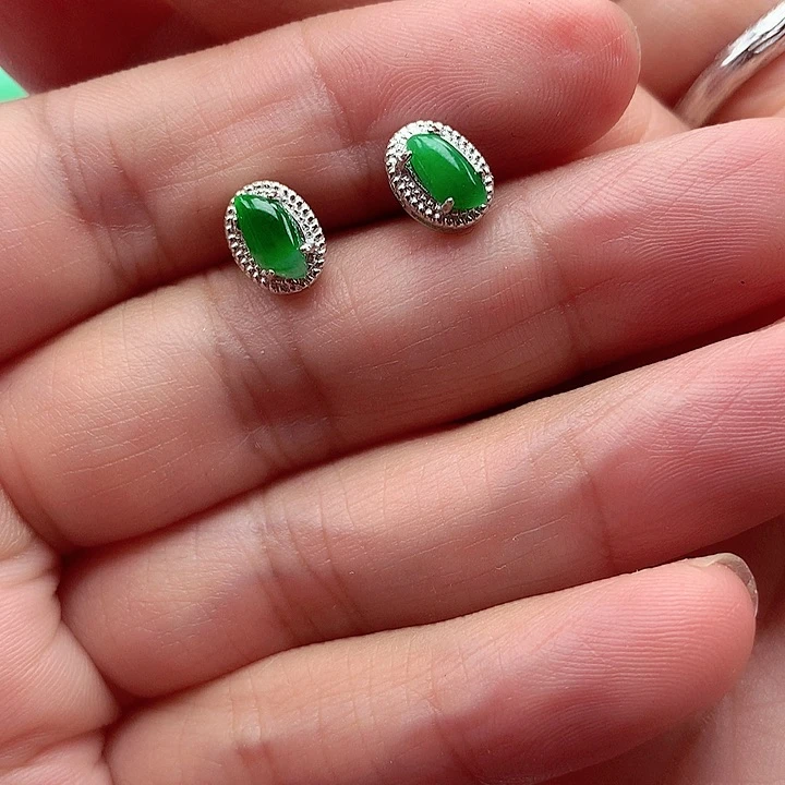 翡翠颈饰银S925镶嵌翡翠