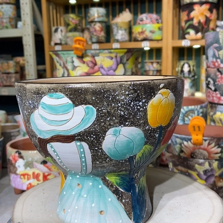 红陶景德镇艺术手绘作品