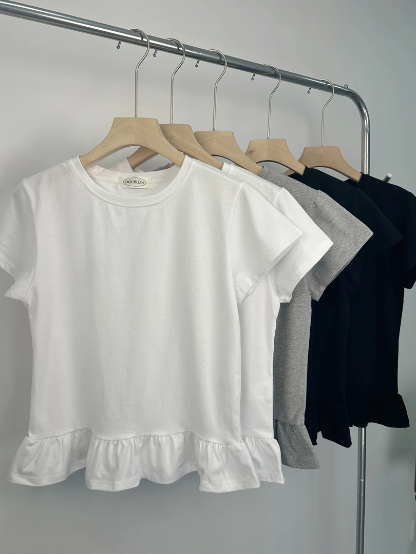 清仓东大门正品 爆款木耳边正肩短袖（不退不换）和优某库一样质量