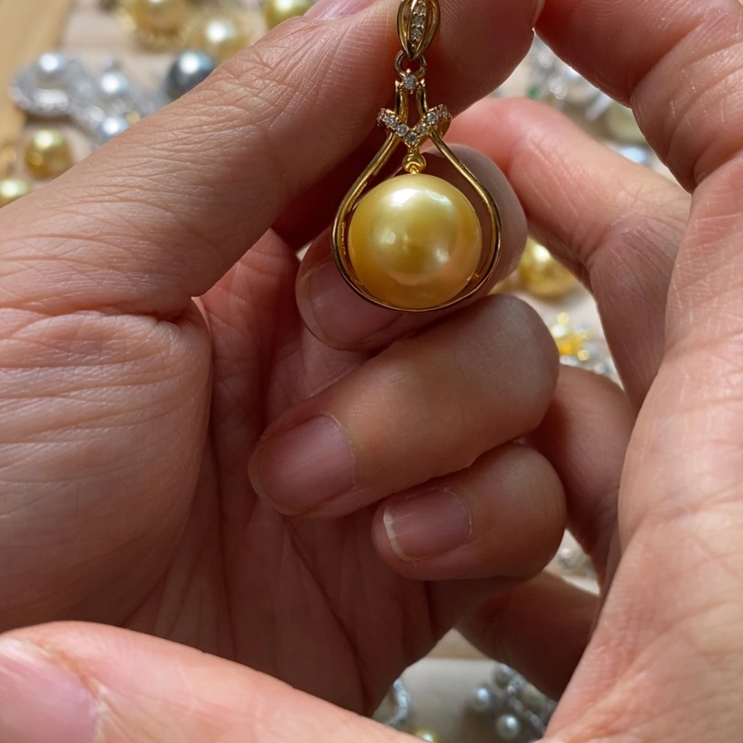 海水珍珠颈饰银S925镶嵌