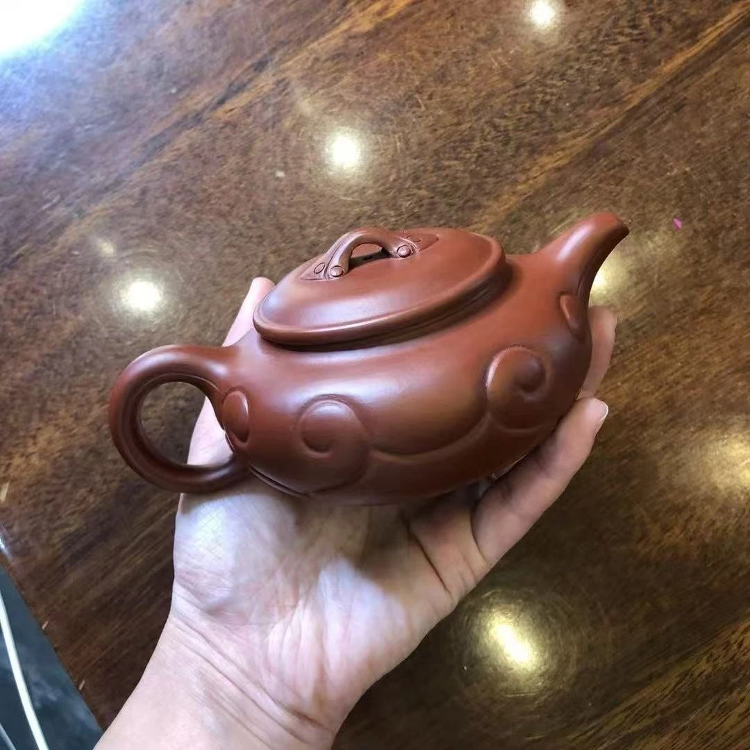 龙血砂如意仿古全手工紫砂壶