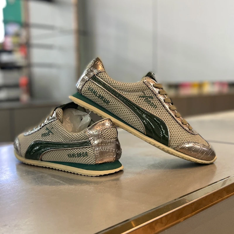 巴黎轻奢！干净感痞帅男鞋透气软底阿甘鞋百搭韩系网面时尚休闲潮