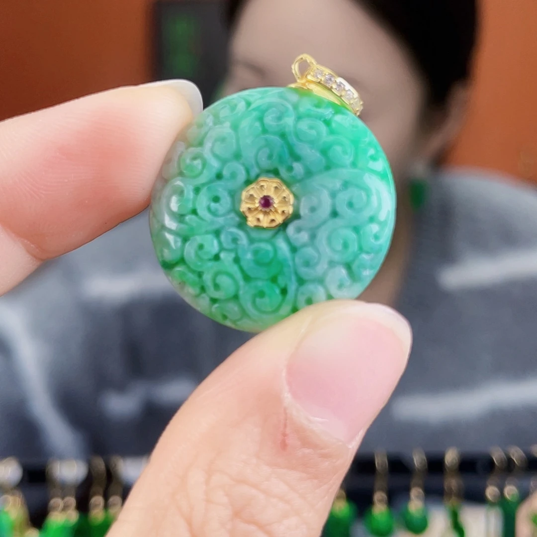 翡翠未镶嵌耳饰饰品