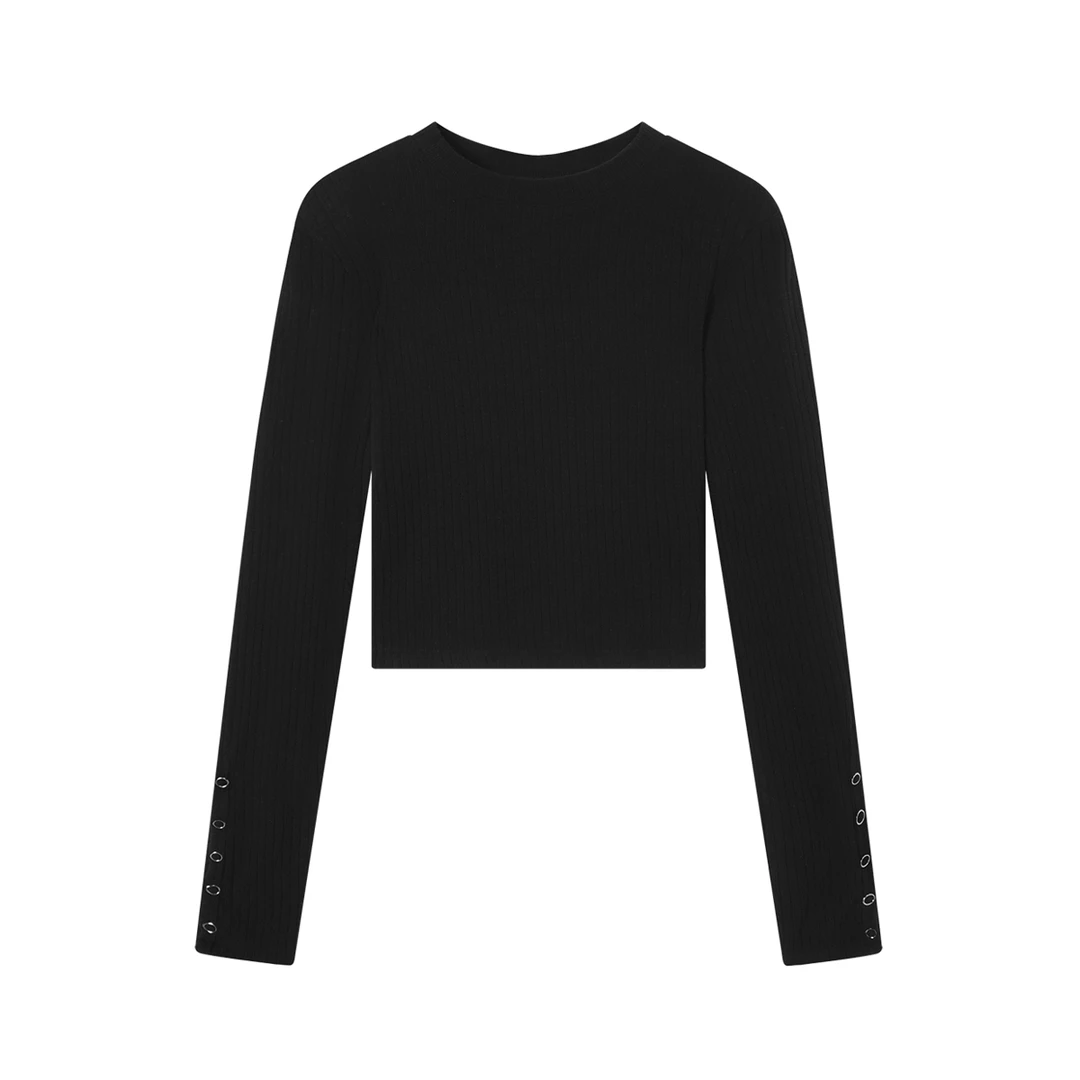 IAMCPLUS 2025AW 美式磨毛按扣开衩袖短款上衣