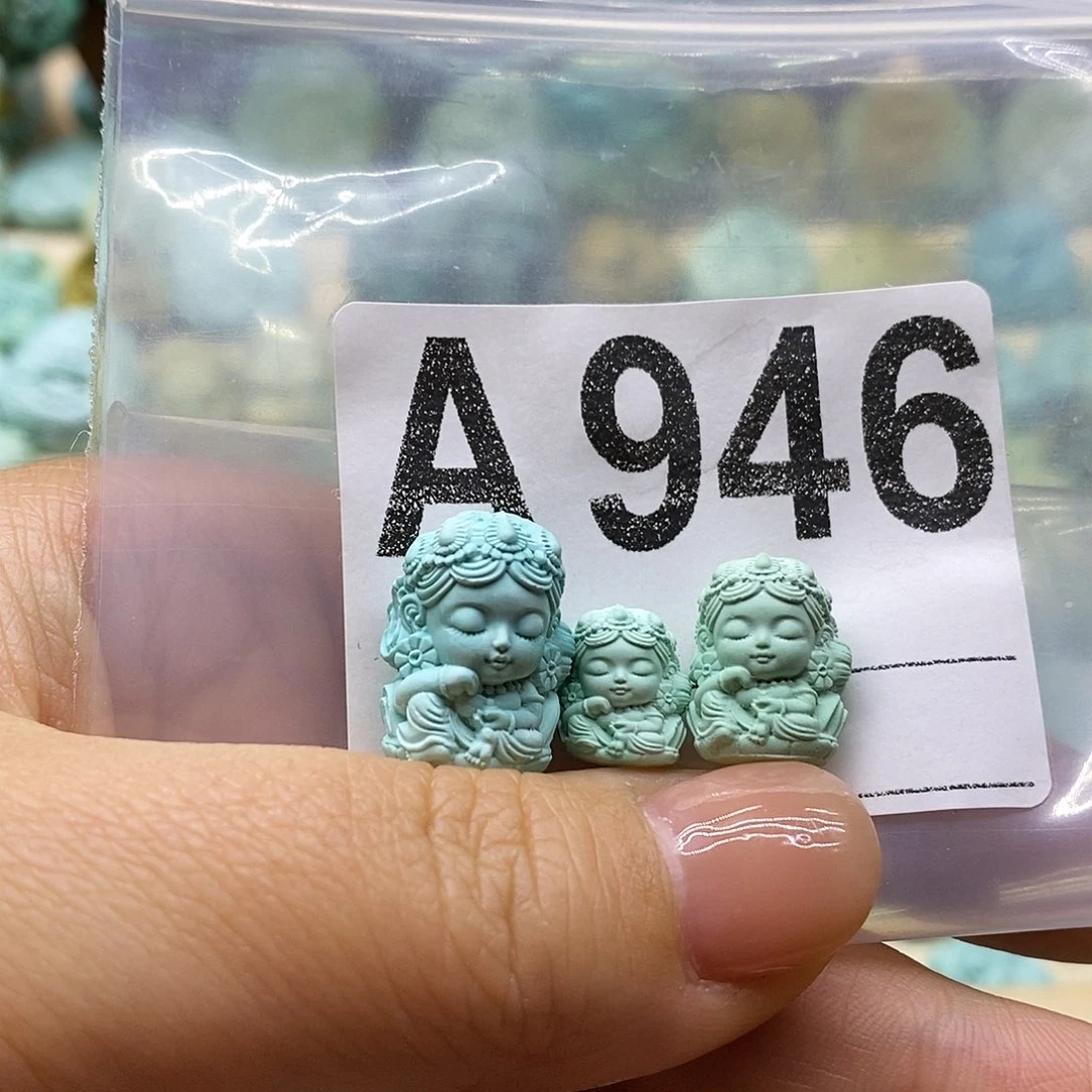 一***纸绿松石未镶嵌绿松石配饰定制