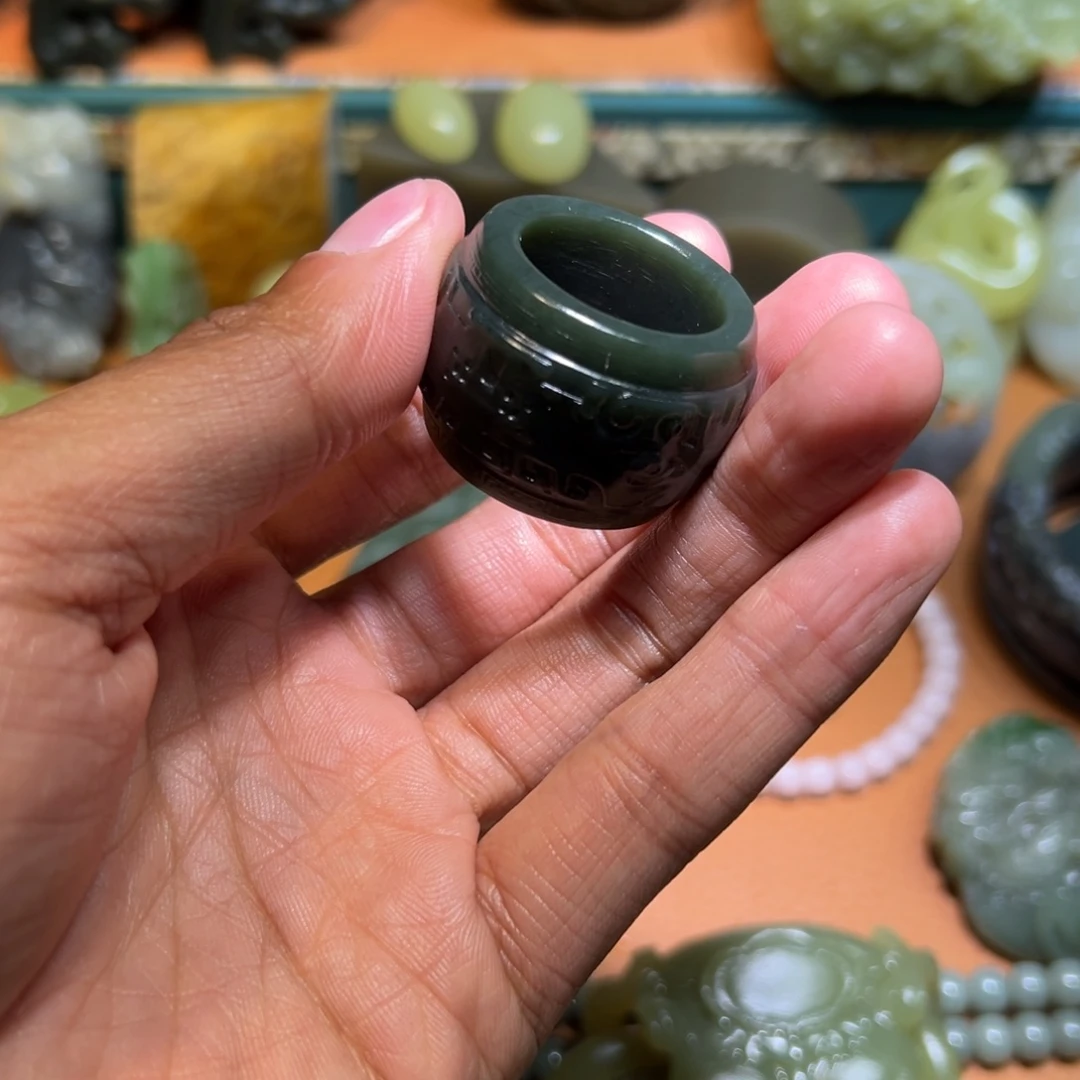 和田玉足银镶嵌挂件