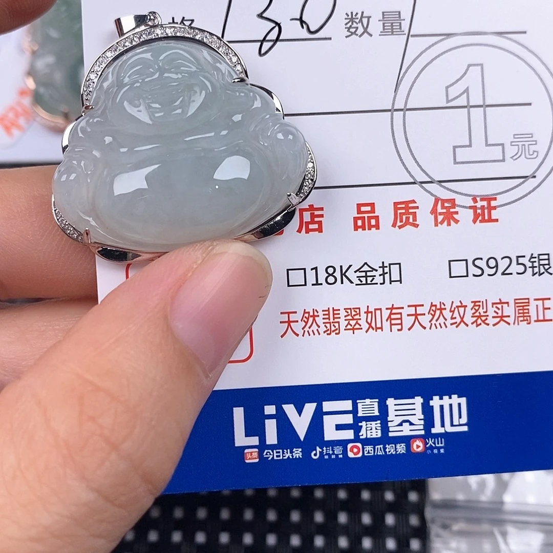 文***S翡翠银S925镶嵌颈饰