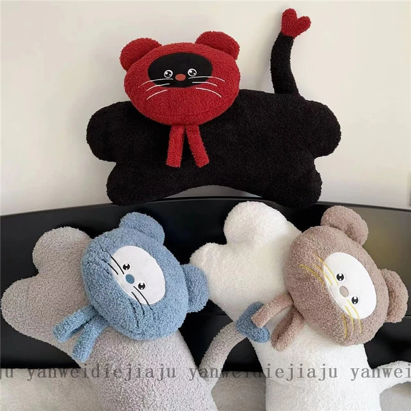 卡通猫咪抱枕沙发客厅腰枕床头靠垫宿舍学生午睡床上睡觉女生靠枕