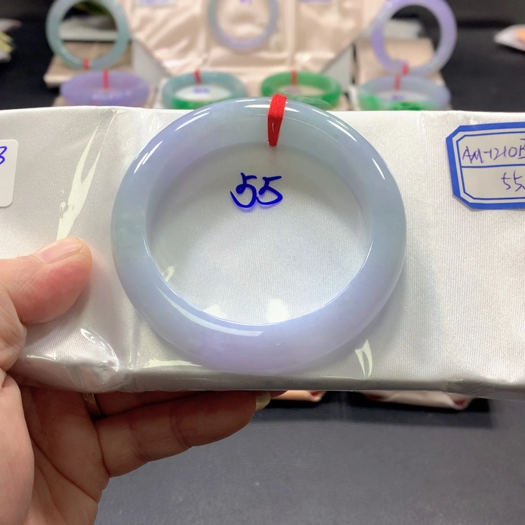 翡翠未镶嵌手镯55圈口