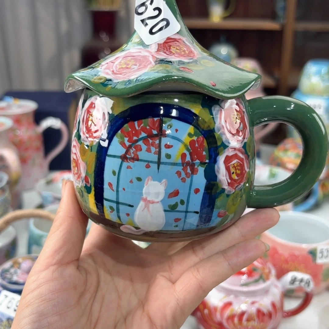 景德镇手绘高温釉下彩陶瓷茶具