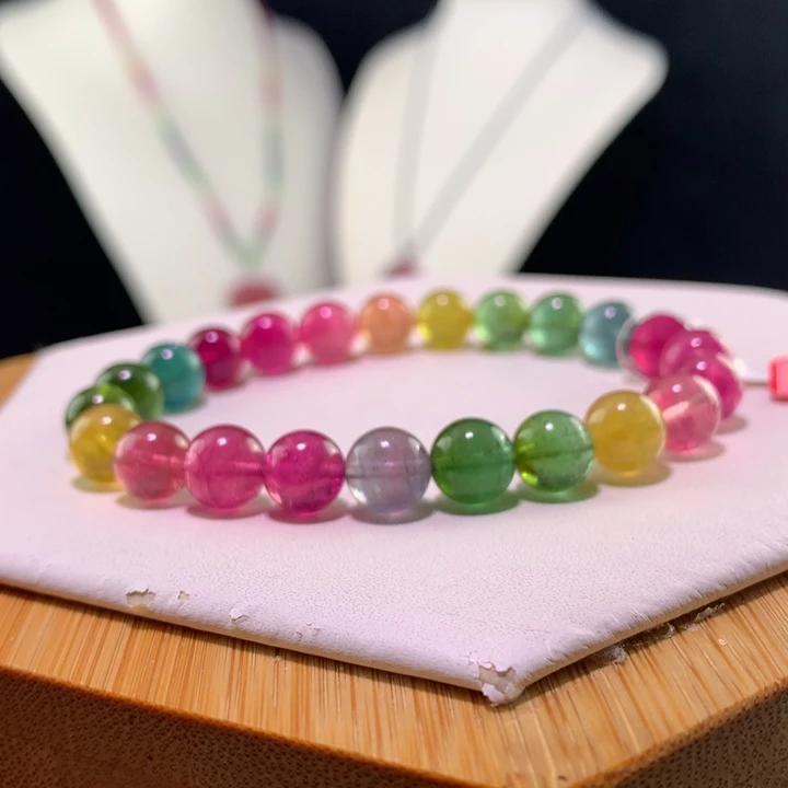 双色碧玺手链未镶嵌